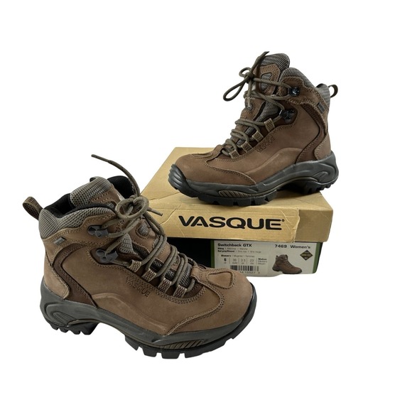 Vasque‎ New Switchback Hiking Boot Marchas 7469 Red Grey/Almond Women's Size 6